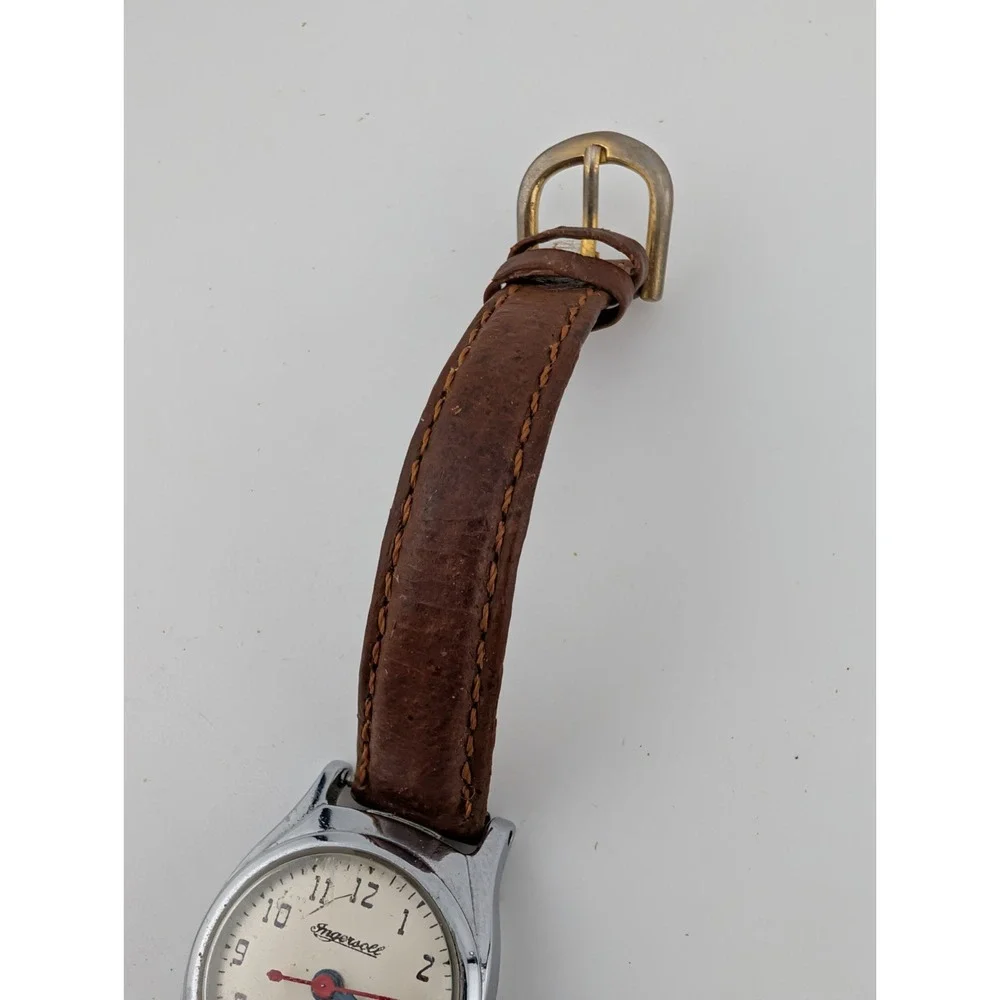 US Time Ingersoll Vintage Mechanical Women's Watch Leather Band- Working